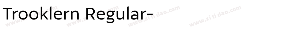 Trooklern Regular字体转换